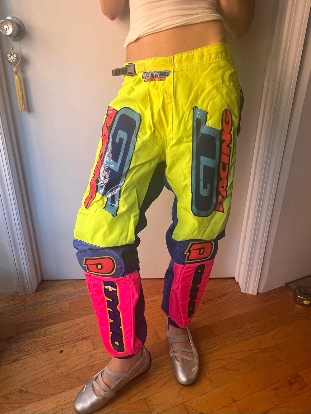 Vintage moto racing pants